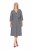 Ulla Popken 848052 Abito midi a righe con cintura da annodare Nero - Vestiti midi - Abiti midi taglie comode