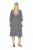 Ulla Popken 848052 Abito midi a righe con cintura da annodare Nero - Vestiti midi - Abiti midi taglie comode
