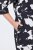 Ulla Popken 848061 Abito midi a fiori con maniche a 3/4 Nero - Vestiti midi - Abiti midi taglie comode