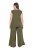 Ulla Popken 848131 Pigiama con pizzo Verde oliva - Pigiami/Loungewear - 