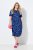 Ulla Popken 848162 Abito midi fantasia Blu scuro - Vestiti midi - Abiti midi taglie comode