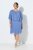Ulla Popken 848169 Abito in chiffon svasato Azzurro - Vestiti midi - Abiti midi taglie comode