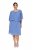 Ulla Popken 848169 Abito in chiffon svasato Azzurro - Vestiti midi - Abiti midi taglie comode