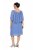 Ulla Popken 848169 Abito in chiffon svasato Azzurro - Vestiti midi - Abiti midi taglie comode