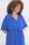 Ulla Popken 848224 Abito lungo a maniche corte con scollo a V Blu - Vestiti maxi - Abiti maxi taglie forti