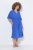 Ulla Popken 848224 Abito lungo a maniche corte con scollo a V Blu - Vestiti maxi - Abiti maxi taglie forti