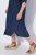 Ulla Popken 848224 Abito midi con coulisse Blu scuro - Vestiti midi - Abiti midi taglie comode