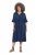 Ulla Popken 848224 Abito midi con coulisse Blu scuro - Vestiti midi - Abiti midi taglie comode