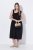 Ulla Popken 848305 Abito midi senza maniche con scollo a V Nero - Vestiti midi - Abiti midi taglie comode