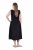 Ulla Popken 848305 Abito midi senza maniche con scollo a V Nero - Vestiti midi - Abiti midi taglie comode