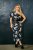 Ulla Popken 848510 Abito midi a fiori Nero - Vestiti midi - Abiti midi taglie comode