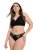 Ulla Popken 848522 Perizoma con pizzo confezione da 3 Nero - Slip - 