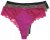 Ulla Popken 848522 Perizoma con pizzo confezione da 3 Viola scuro - Slip - 