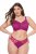 Ulla Popken 848522 Perizoma con pizzo confezione da 3 Viola scuro - Slip - 