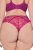 Ulla Popken 848522 Perizoma con pizzo confezione da 3 Viola scuro - Slip - 