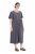 Ulla Popken 848575 Abito lungo a maniche corte con tasche Antracite - Vestiti maxi - Abiti maxi taglie forti
