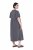 Ulla Popken 848575 Abito lungo a maniche corte con tasche Antracite - Vestiti maxi - Abiti maxi taglie forti