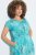 Ulla Popken 848696 Abito midi fantasia con scollo a V Turchese - Vestiti midi - Abiti midi taglie comode