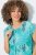 Ulla Popken 848696 Abito midi fantasia con scollo a V Turchese - Vestiti midi - Abiti midi taglie comode