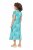 Ulla Popken 848696 Abito midi fantasia con scollo a V Turchese - Vestiti midi - Abiti midi taglie comode