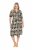 Ulla Popken 848789 Abito midi fantasia con tasche Blu scuro - Vestiti midi - Abiti midi taglie comode
