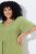 Ulla Popken 848829 Abito midi a maniche corte con coulisse Verde chiaro - Vestiti midi - Abiti midi taglie comode