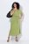 Ulla Popken 848829 Abito midi a maniche corte con coulisse Verde chiaro - Vestiti midi - Abiti midi taglie comode
