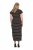 Ulla Popken 848921 Abito in jersey a righe con cintura da annodare Nero - Vestiti maxi - Abiti maxi taglie forti