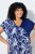 Ulla Popken 849033 Abito in chiffon a maniche corte con scollo a V Blu scuro - Abiti - Vestiti per tutte le taglie