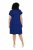 Ulla Popken 849033 Abito in chiffon a maniche corte con scollo a V Blu scuro - Abiti - Vestiti per tutte le taglie