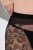Ulla Popken 849055 Collant a fiori Nero - Collant & calzini - 
