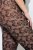 Ulla Popken 849055 Collant a fiori Nero - Collant & calzini - 