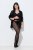 Ulla Popken 849055 Collant a fiori Nero - Collant & calzini - 