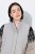 Ulla Popken 849221 Gilet trapuntato con collo a coste Grigio - Gilet - 
