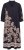 Ulla Popken 849423 Abito a fiori con maniche a 3/4 Nero - Vestiti maxi - Abiti maxi taglie forti