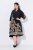 Ulla Popken 849423 Abito a fiori con maniche a 3/4 Nero - Vestiti maxi - Abiti maxi taglie forti