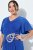 Ulla Popken 849530 Abito da sera fantasia con strass Blu reale - Abiti da sera - Abiti da sera taglie forti