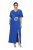 Ulla Popken 849530 Abito da sera fantasia con strass Blu reale - Abiti da sera - Abiti da sera taglie forti