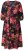 Ulla Popken 849593 Abito chemisier a fiori Blu scuro - Vestiti maxi - Abiti maxi taglie forti