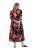 Ulla Popken 849593 Abito chemisier a fiori Blu scuro - Vestiti maxi - Abiti maxi taglie forti