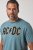 JP1880 849790 AC/DC Classic Logo T-shirt Blu turchese - Magliette di band - T-shirt band taglie forti