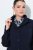 Ulla Popken 849803 Cappotto elasticizzato con collo alto Blu scuro - Cappotti - Cappotti taglie forti da donna