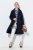 Ulla Popken 849803 Cappotto elasticizzato con collo alto Blu scuro - Cappotti - Cappotti taglie forti da donna