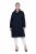 Ulla Popken 849803 Cappotto elasticizzato con collo alto Blu scuro - Cappotti - Cappotti taglie forti da donna