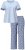 Ulla Popken 849850 Pigiama a quadri Azzurro - Pigiami/Loungewear - 