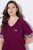 Ulla Popken 849850 Pigiama a quadri Rosso bacca - Pigiami/Loungewear - 