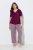 Ulla Popken 849850 Pigiama a quadri Rosso bacca - Pigiami/Loungewear - 