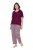 Ulla Popken 849850 Pigiama a quadri Rosso bacca - Pigiami/Loungewear - 