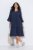 Ulla Popken 849856 Abito con volant Blu scuro - Vestiti midi - Abiti midi taglie comode
