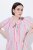 Ulla Popken 849969 Abito midi a righe con volant Rosa - Vestiti midi - Abiti midi taglie comode